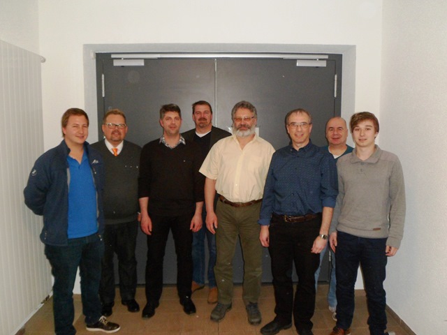 (v.l.) Florian Hübner, Bernd Geißler, Helmut Ballweg, Ortsvorsteher Udo Schlachter, Ulf Dohne, Jürgen Steinruck, Klaus Haas, Sebastian Schlachter.